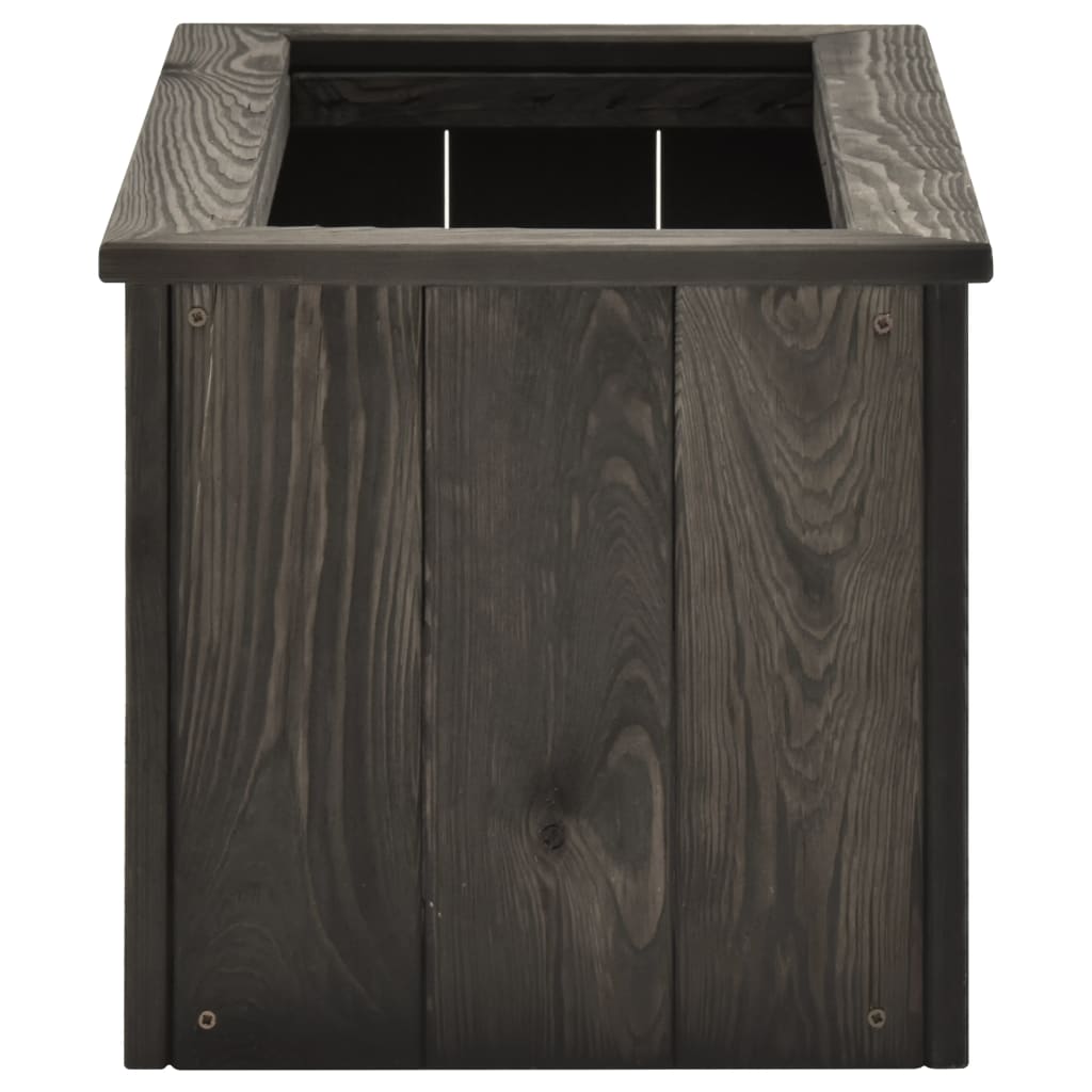 vidaXL Ζαρντινιέρα Υπερυψωμένη Σκ. Γκρι 74x32x30 εκ. Μασίφ Ξύλο Πεύκου