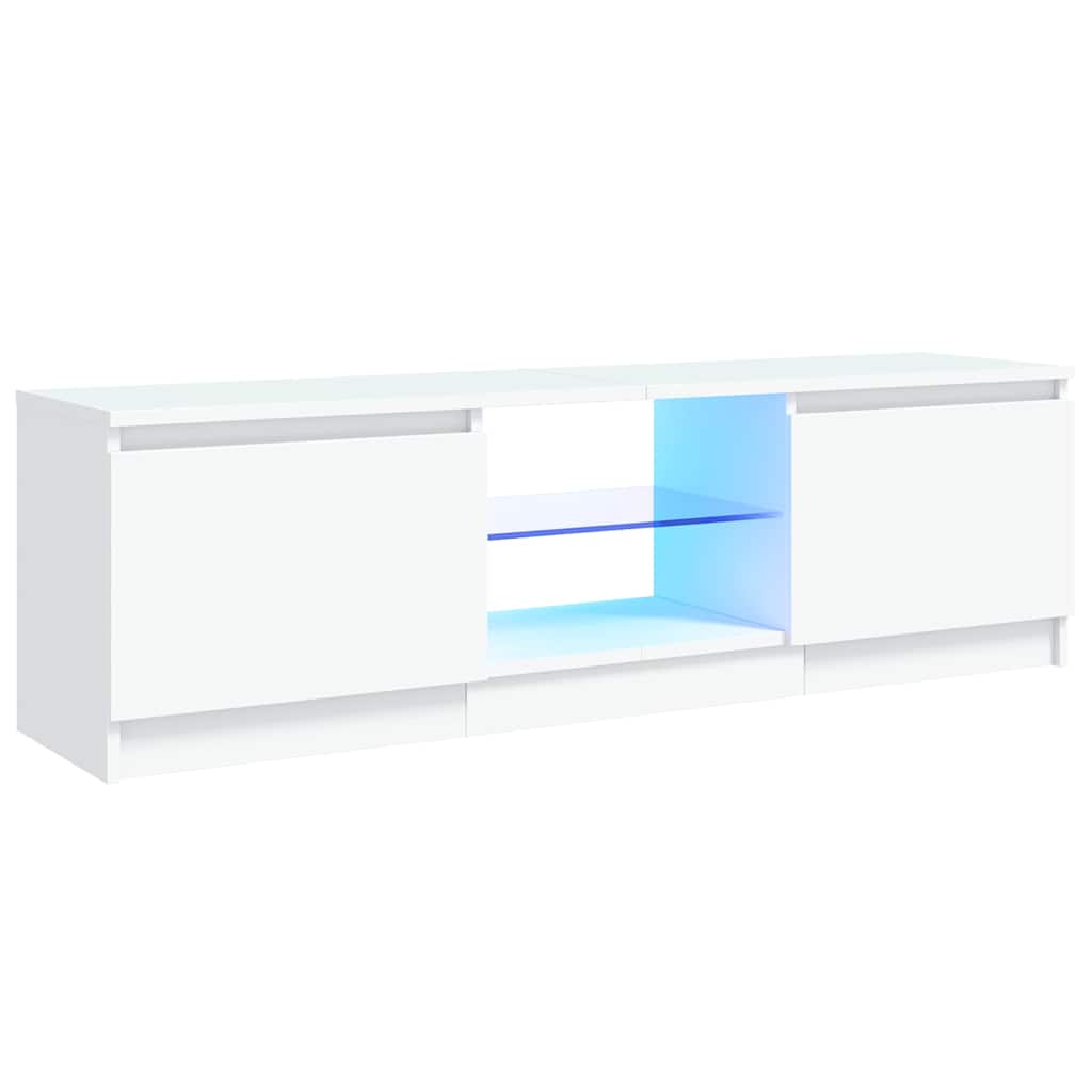 vidaXL Έπιπλο Τηλεόρασης με LED Λευκό 120 x 30 x 36 εκ.