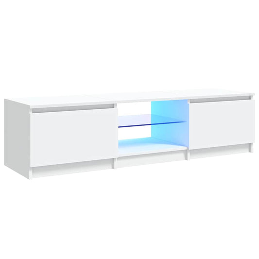 vidaXL Έπιπλο Τηλεόρασης με LED Λευκό 140x40x36 εκ.