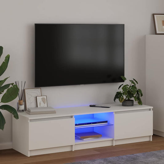 vidaXL Έπιπλο Τηλεόρασης με LED Λευκό 140x40x36 εκ.