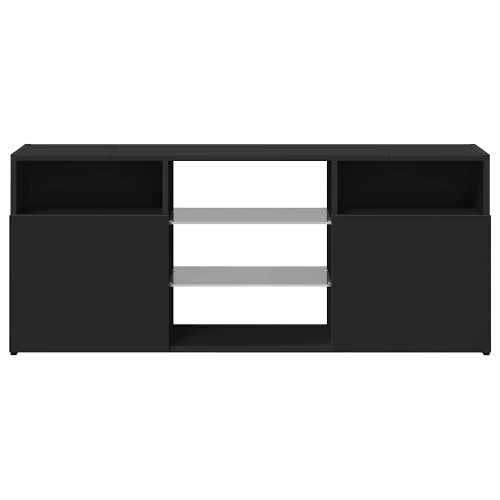 vidaXL Έπιπλο Τηλεόρασης με LED Μαύρο 120x35x15,5 εκ.