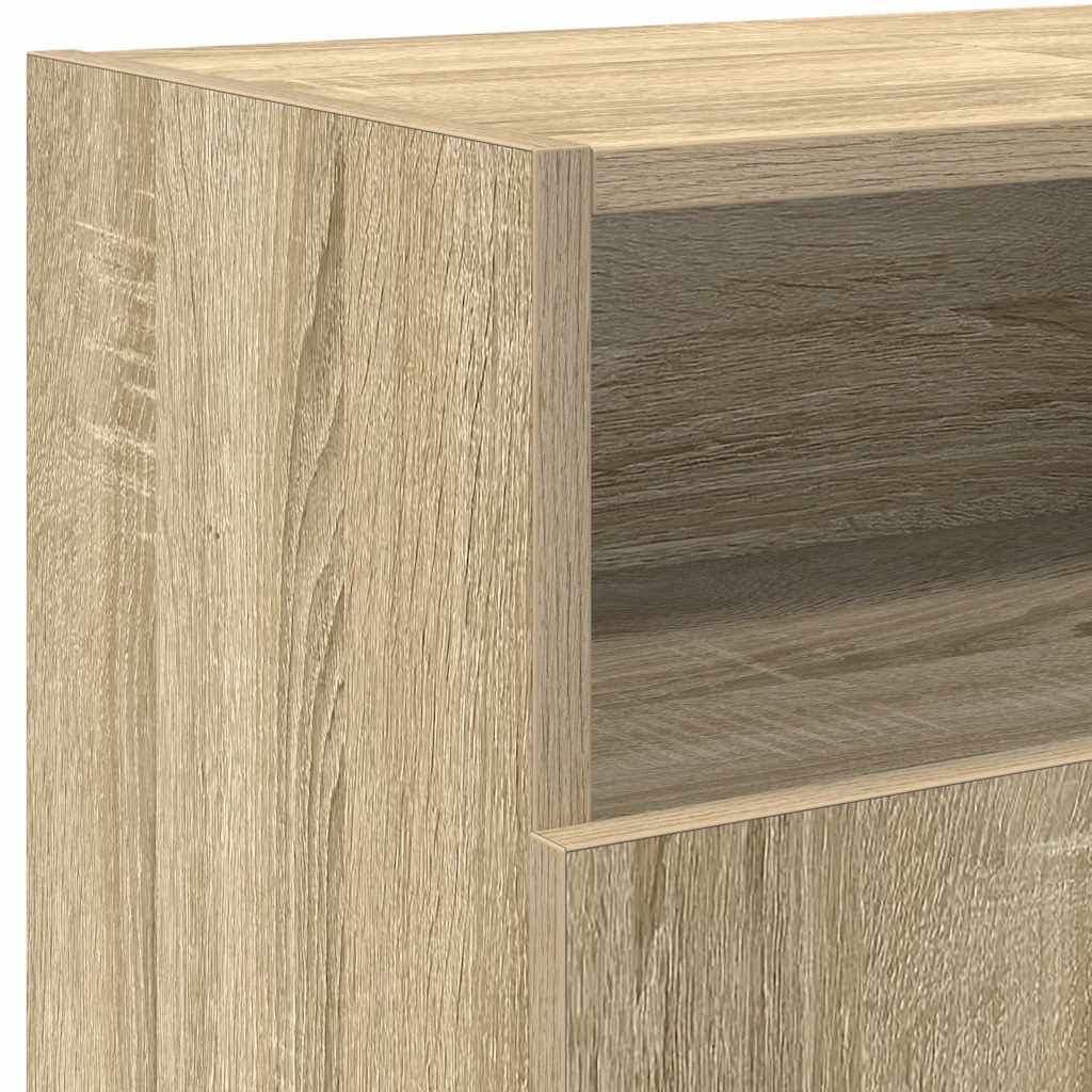 vidaXL Έπιπλο Τηλεόρασης με LED Sonoma Δρυς 120x30x50 εκ.