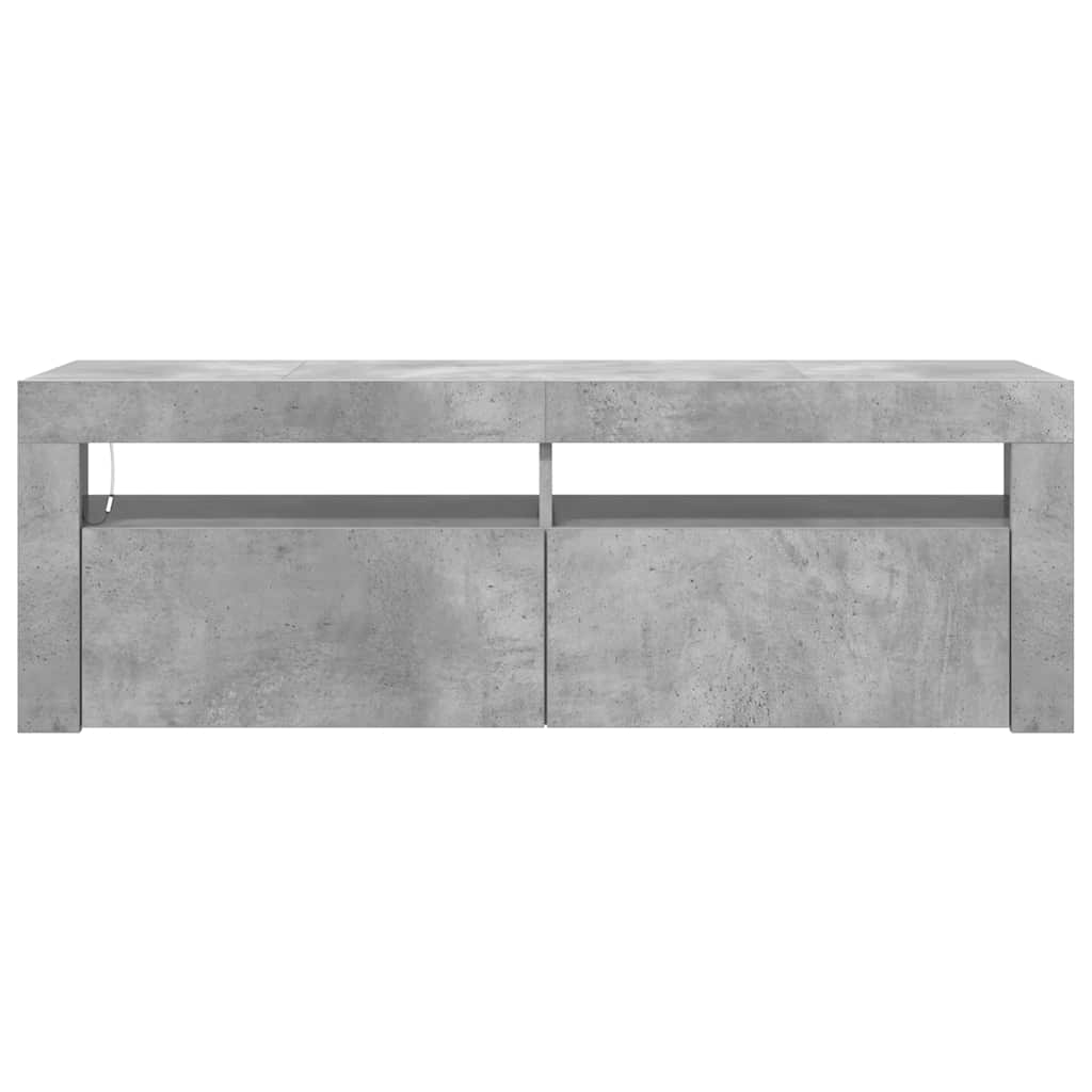 vidaXL Έπιπλο Τηλεόρασης με LED Γκρι Σκυροδέματος 120 x 35 x 40 εκ.
