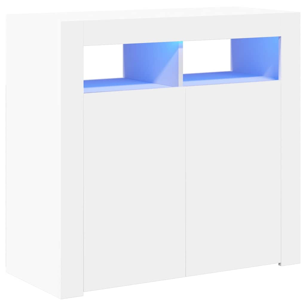 vidaXL Ντουλάπι με LED Λευκό 80 x 35 x 75 εκ.
