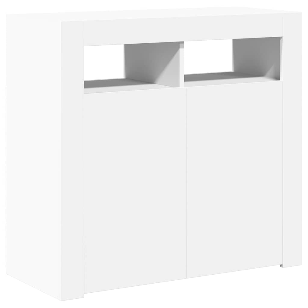 vidaXL Ντουλάπι με LED Λευκό 80 x 35 x 75 εκ.