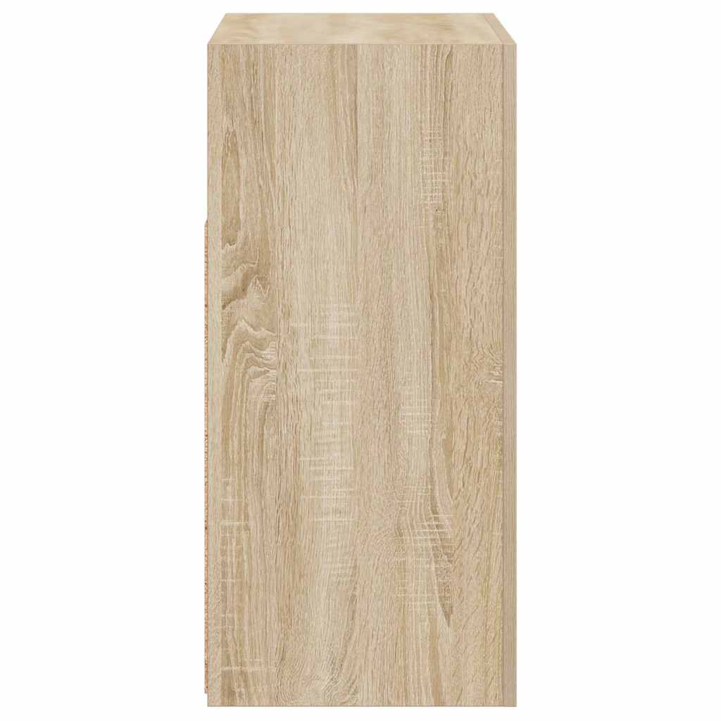 vidaXL Ντουλάπι με LED Sonoma Δρυς 80 x 35 x 75 εκ.