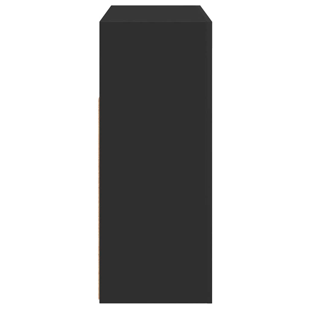 vidaXL Μπουφές με LED Μαύρος 115,5x30x75 εκ.