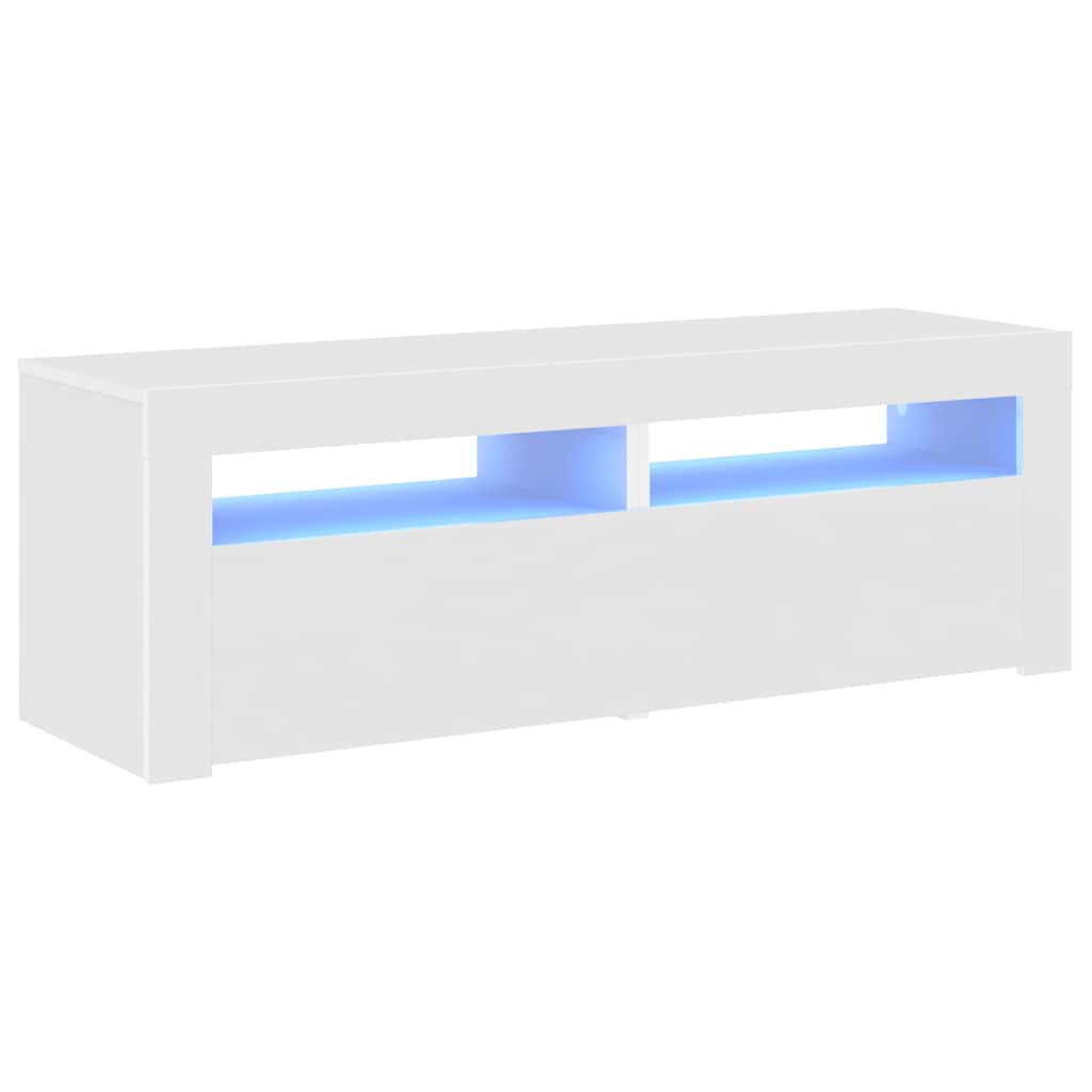 vidaXL Έπιπλο Τηλεόρασης με LED Λευκό 120x35x40 εκ.