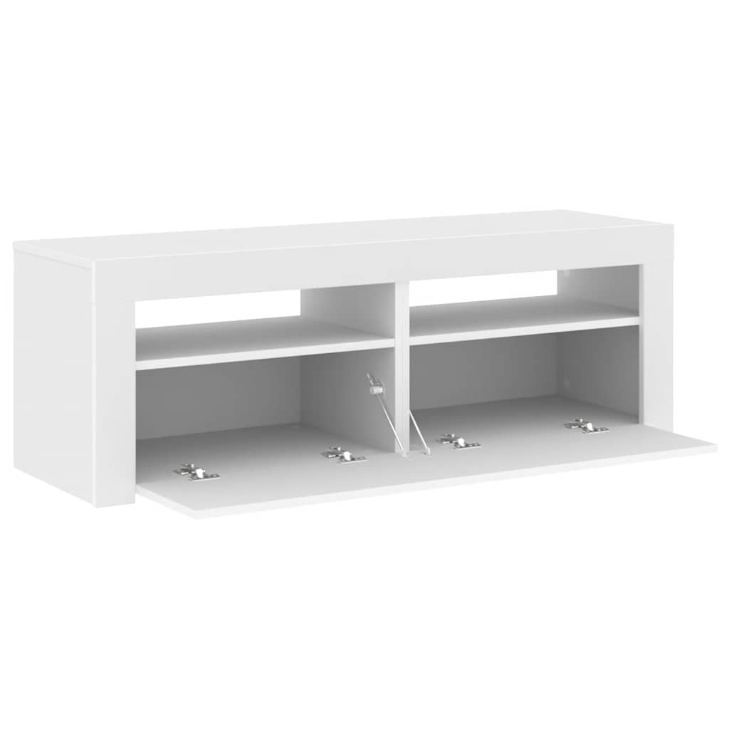 vidaXL Έπιπλο Τηλεόρασης με LED Λευκό 120x35x40 εκ.