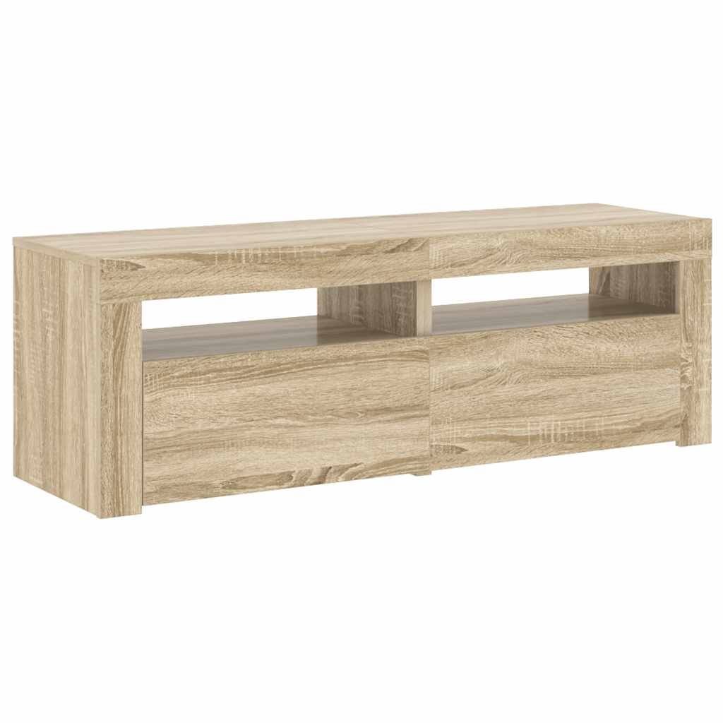 vidaXL Έπιπλο Τηλεόρασης με LED Sonoma Δρυς 120x35x40 εκ.