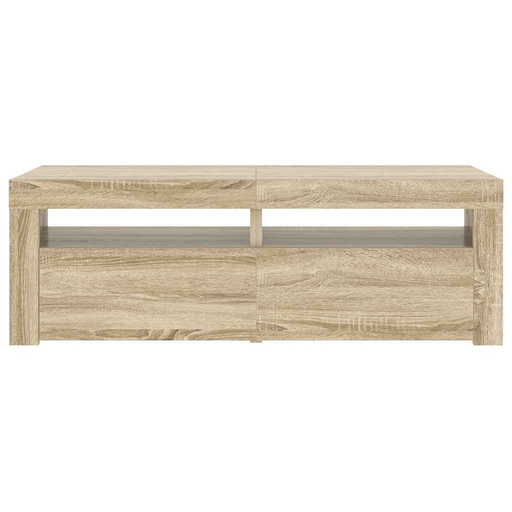 vidaXL Έπιπλο Τηλεόρασης με LED Sonoma Δρυς 120x35x40 εκ.