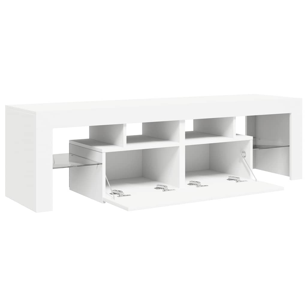 vidaXL Έπιπλο Τηλεόρασης με LED Λευκό 140 x 36,5 x 40 εκ.