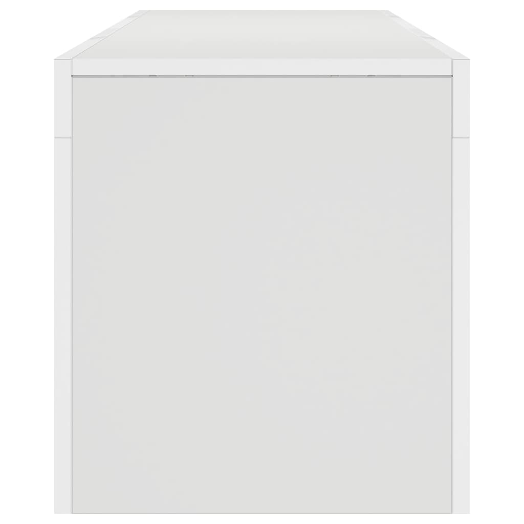 vidaXL Έπιπλο Τηλεόρασης με LED Λευκό 140 x 36,5 x 40 εκ.