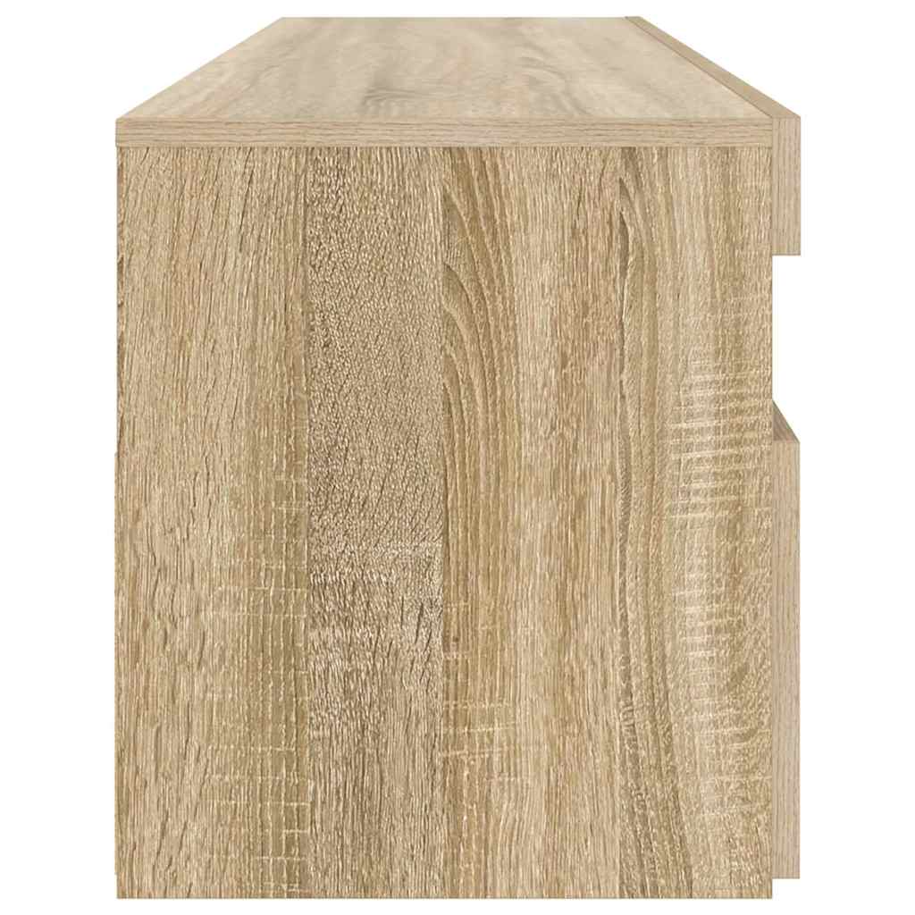 vidaXL Έπιπλο Τηλεόρασης με LED Sonoma Δρυς 90x35x40 εκ.