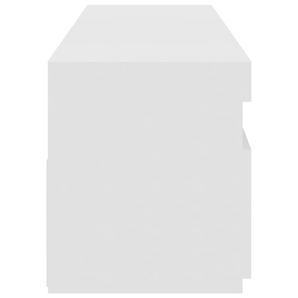 vidaXL Έπιπλα Τηλεόρασης με LED 2 τεμ. Λευκό 75 x 35 x 40 εκ.