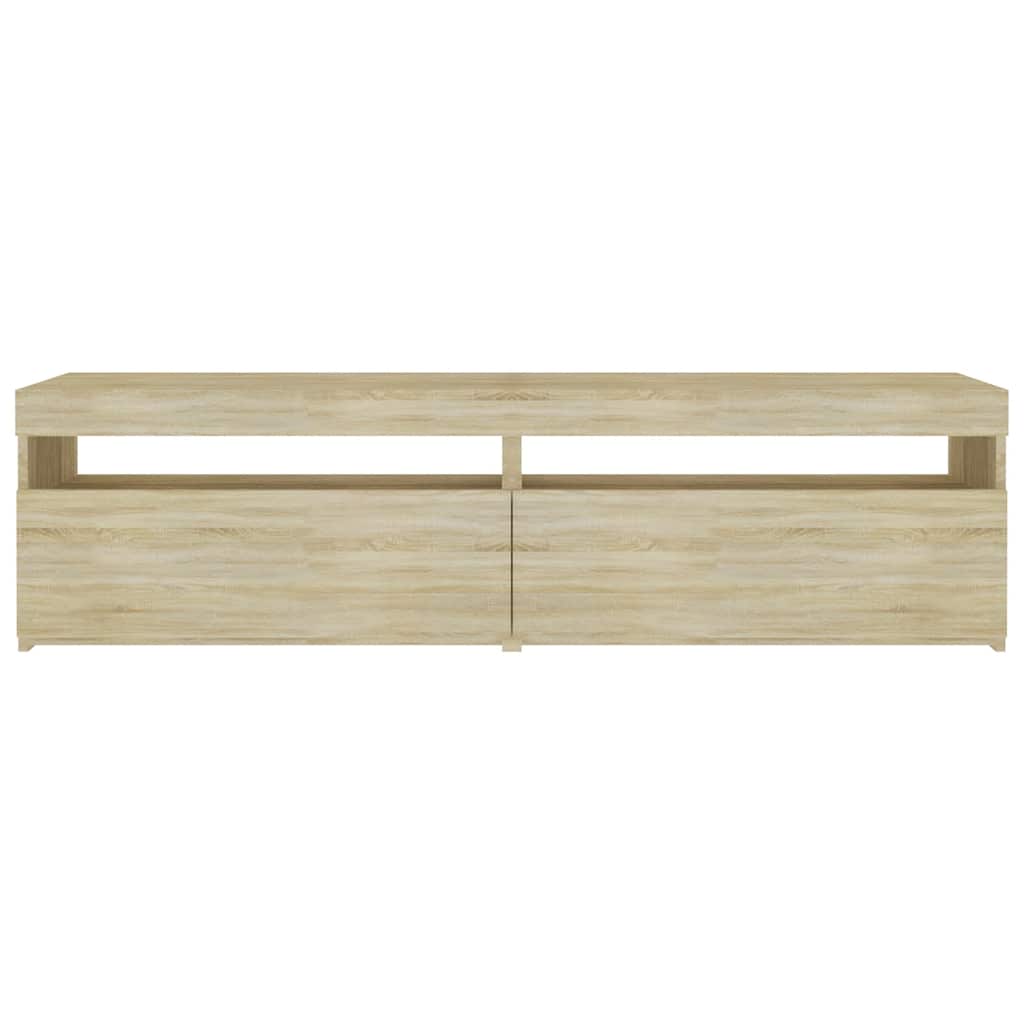 vidaXL Έπιπλο Τηλεόρασης με LED 2 τεμ. Sonoma Δρυς 75 x 35 x 40 εκ.