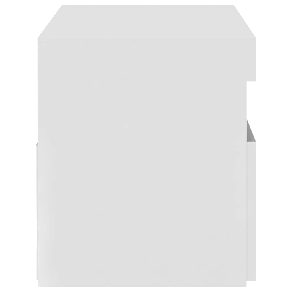 vidaXL Έπιπλο Τηλεόρασης με LED Γυαλιστερό Λευκό 75 x 35 x 40 εκ.