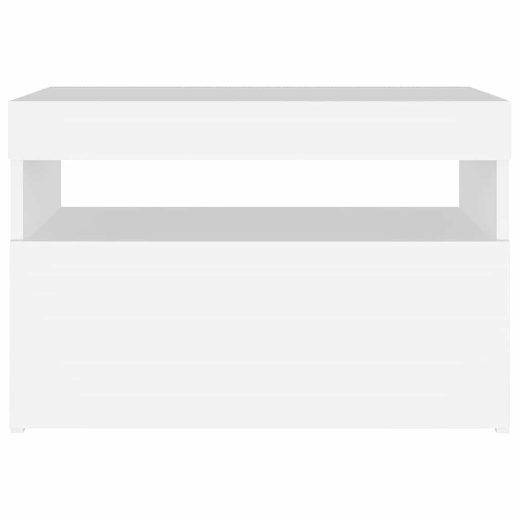 vidaXL Έπιπλο Τηλεόρασης με LED Λευκό 60 x 35 x 40 εκ.