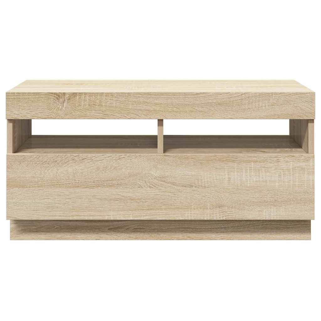 vidaXL Έπιπλο Τηλεόρασης με LED Sonoma Δρυς 80 x 35 x 40 εκ.