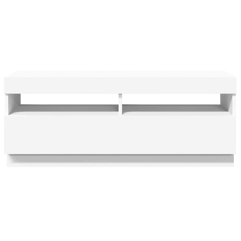vidaXL Έπιπλο Τηλεόρασης με LED Λευκό 100 x 35 x 40 εκ.