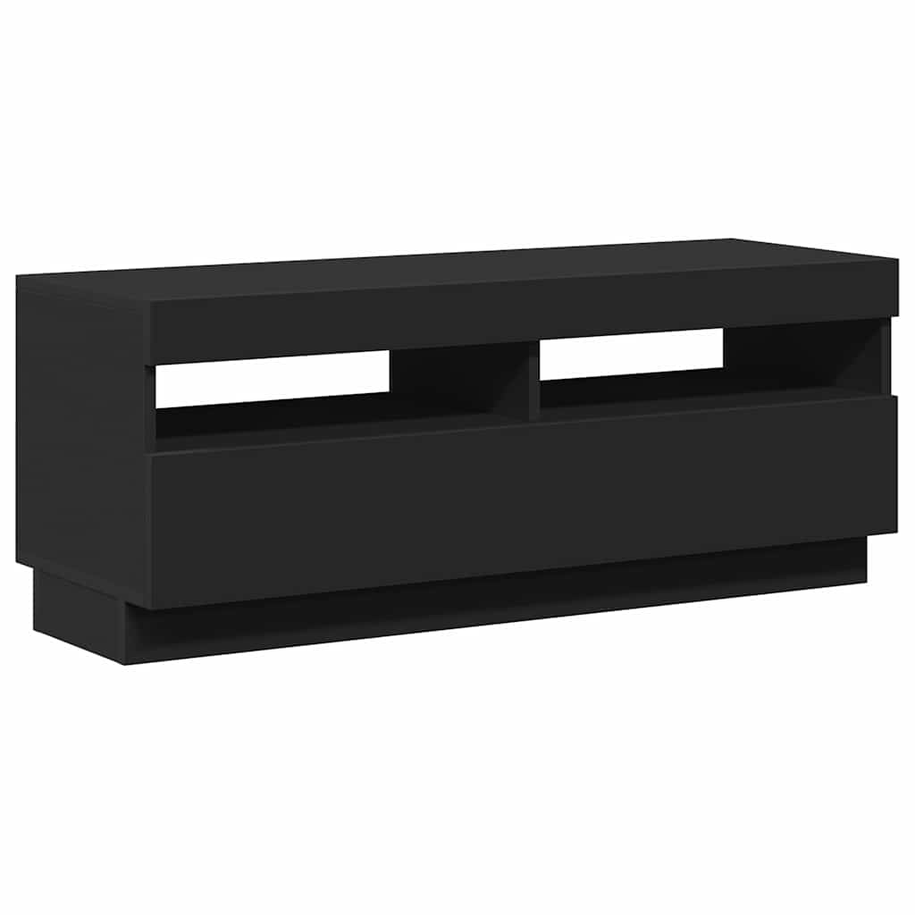vidaXL Έπιπλο Τηλεόρασης με Φωτισμό LED Μαύρο 100 x 35 x 40 εκ.