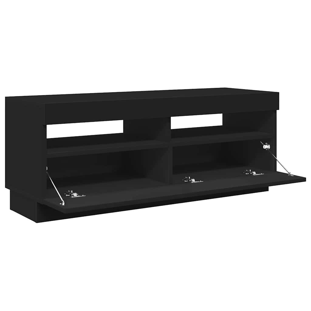 vidaXL Έπιπλο Τηλεόρασης με Φωτισμό LED Μαύρο 100 x 35 x 40 εκ.