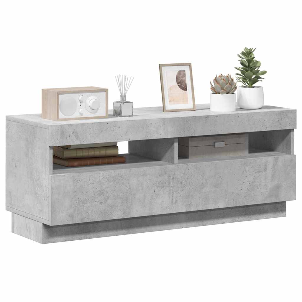 vidaXL Έπιπλο Τηλεόρασης με Φωτισμό LED Γκρι Σκυροδ. 100 x 35 x 40 εκ.