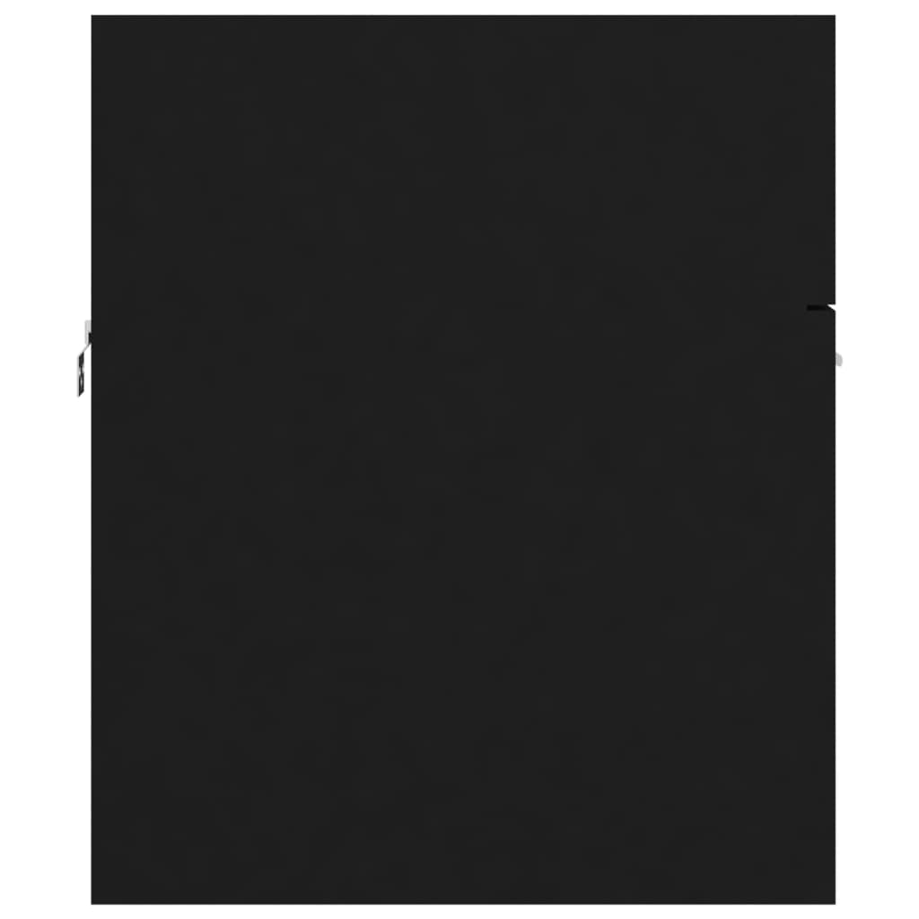 vidaXL Ντουλάπι Νιπτήρα Μαύρο 80 x 38,5 x 46 εκ. από Επεξ. Ξύλο