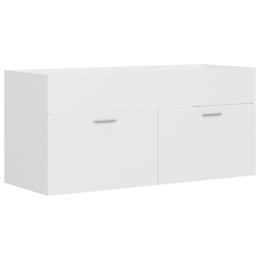 vidaXL Ντουλάπι Νιπτήρα Λευκό 100 x 38,5 x 46 εκ. από Επεξ. Ξύλο