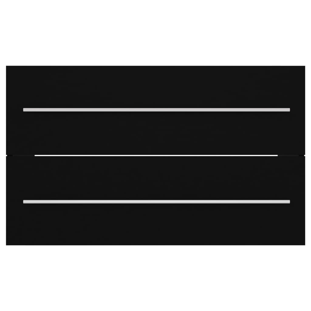 vidaXL Ντουλάπι Νιπτήρα Μαύρο 80 x 38,5 x 48 εκ. από Επεξ. Ξύλο