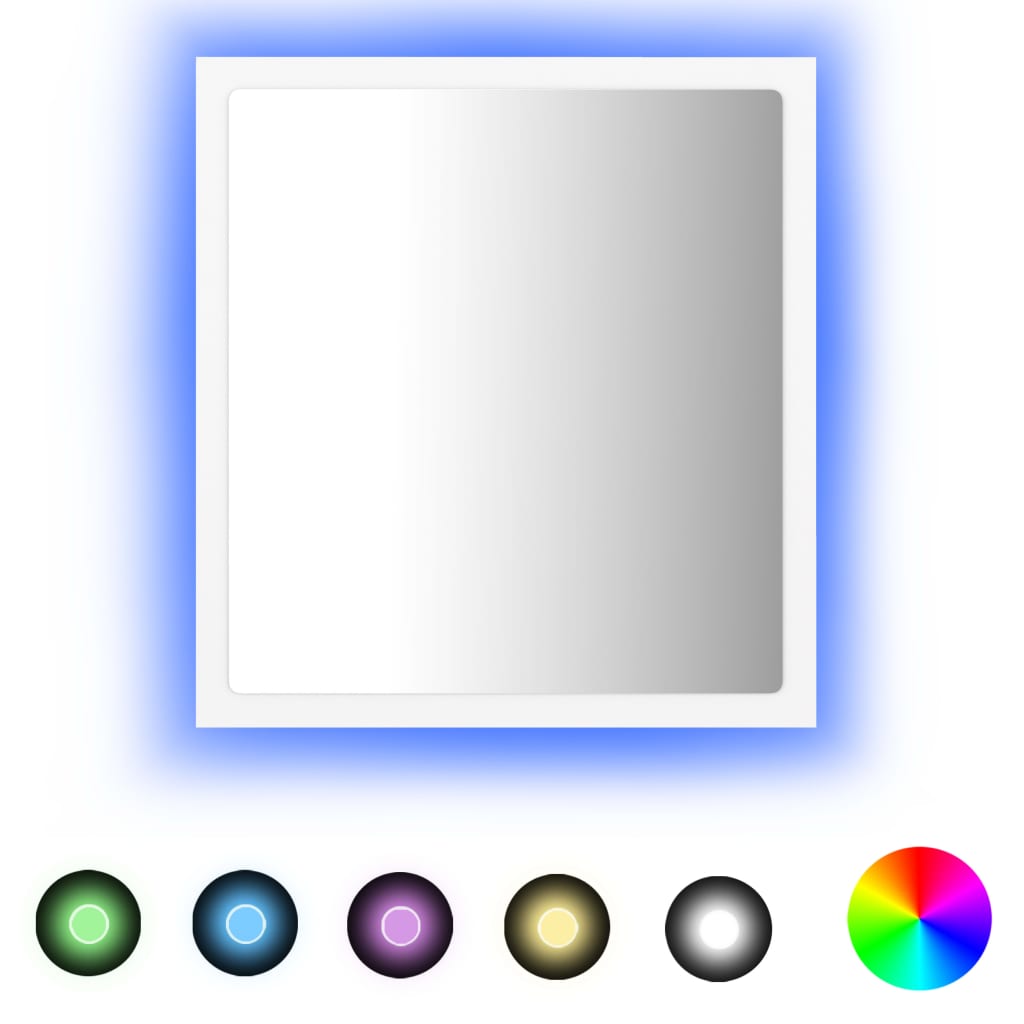 vidaXL Καθρέφτης Μπάνιου με LED Λευκός 40 x 8,5 x 37 εκ. Ακρυλικός