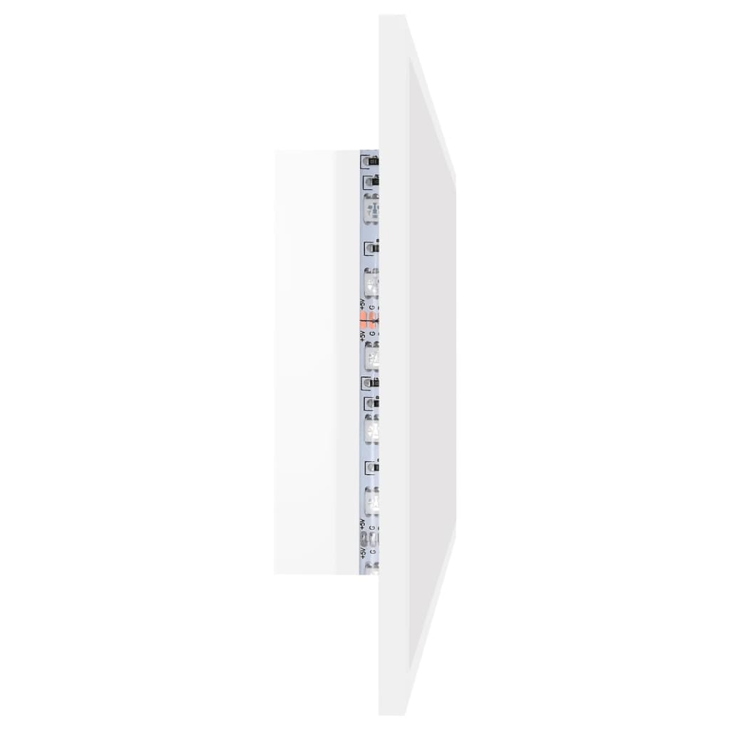 vidaXL Καθρέφτης Μπάνιου με LED Γυαλ. Λευκό 90x8,5x37εκ. Ακρυλικός