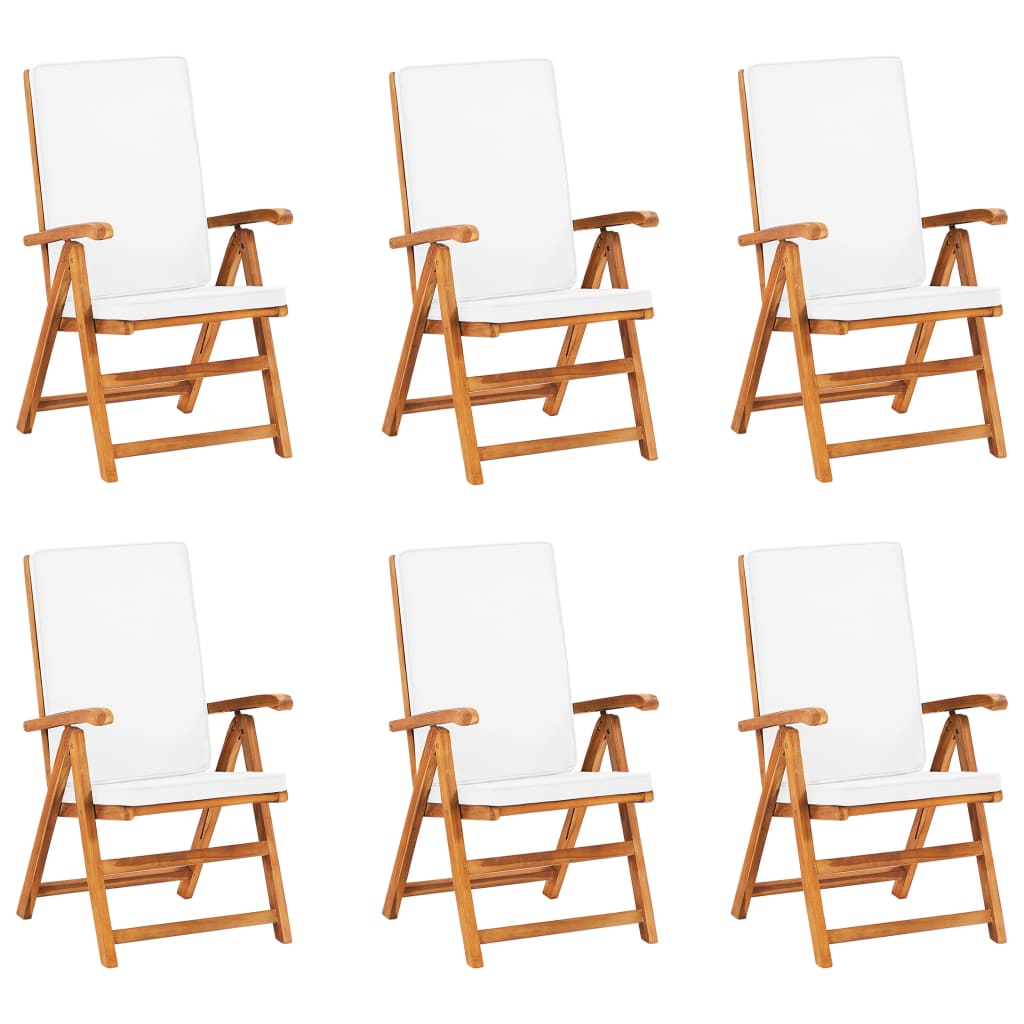 vidaXL Σετ Τραπεζαρίας Κήπου 7 Τεμ. από Μασίφ Ξύλο Teak με Μαξιλάρια