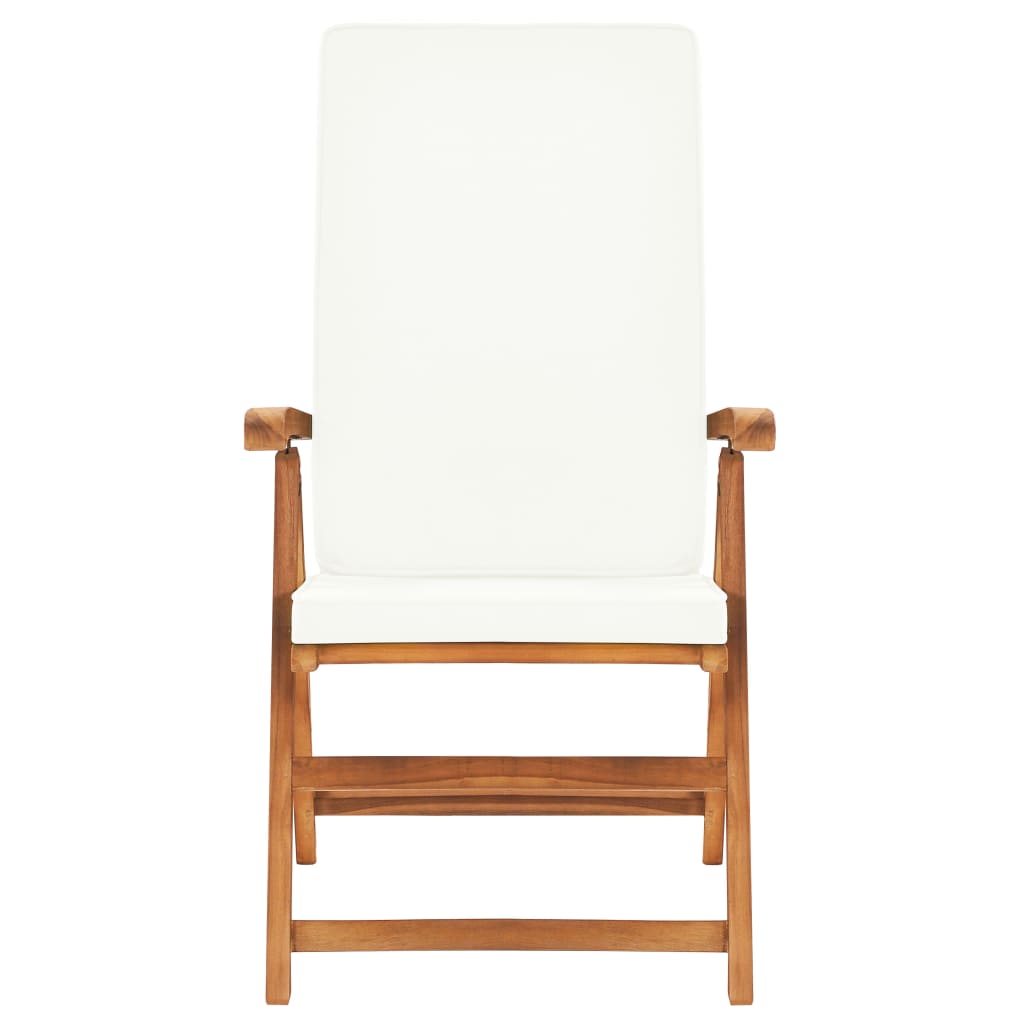 vidaXL Σετ Τραπεζαρίας Κήπου 7 Τεμ. από Μασίφ Ξύλο Teak με Μαξιλάρια