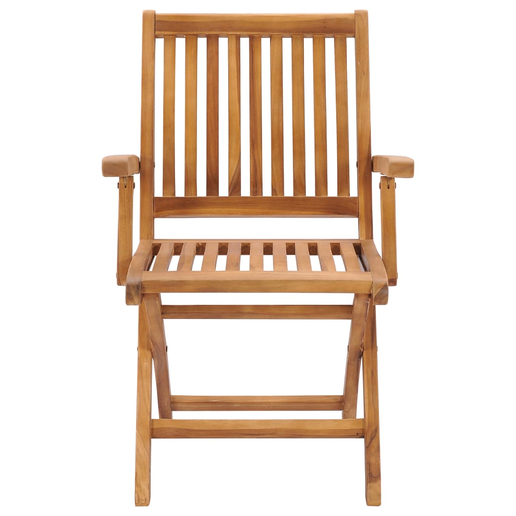 vidaXL Σετ Τραπεζαρίας Κήπου 5 Τεμαχίων από Μασίφ Ξύλο Teak