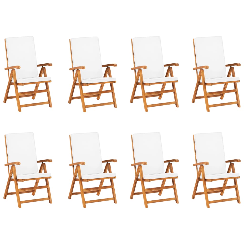 vidaXL Σετ Τραπεζαρίας Κήπου 9 Τεμ. από Μασίφ Ξύλο Teak με Μαξιλάρια