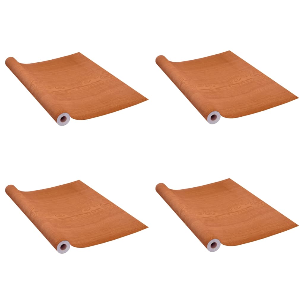 vidaXL Μεμβράνες Πόρτας Αυτοκόλλητες 4 τεμ Ανοιχτή Δρυς 210x90 εκ. PVC