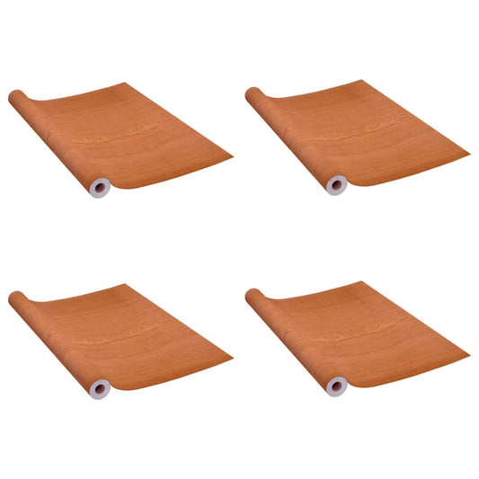 vidaXL Μεμβράνες Πόρτας Αυτοκόλλητες 4 τεμ Ανοιχτή Δρυς 210x90 εκ. PVC