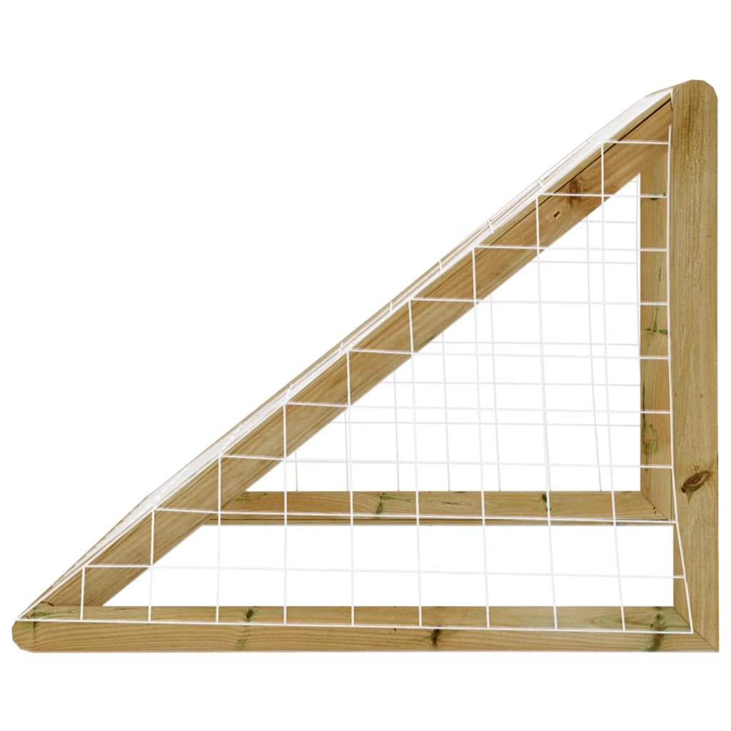 vidaXL Τέρμα Ποδοσφαίρου με Δίχτυ 160x80x100 εκ. Εμποτισμ. Ξύλο Πεύκου