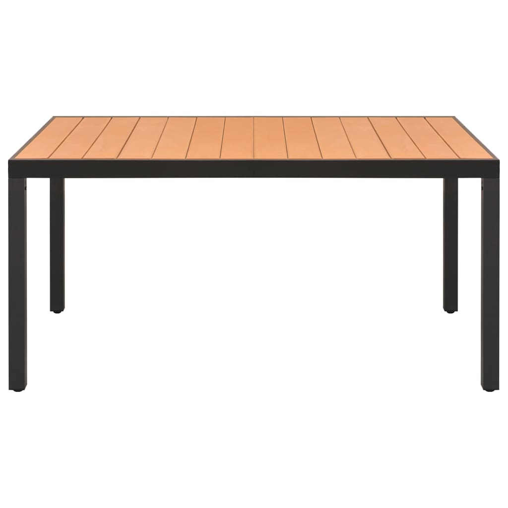 vidaXL Σετ Τραπεζαρίας Κήπου 7 Τεμαχίων Μαύρο και Καφέ