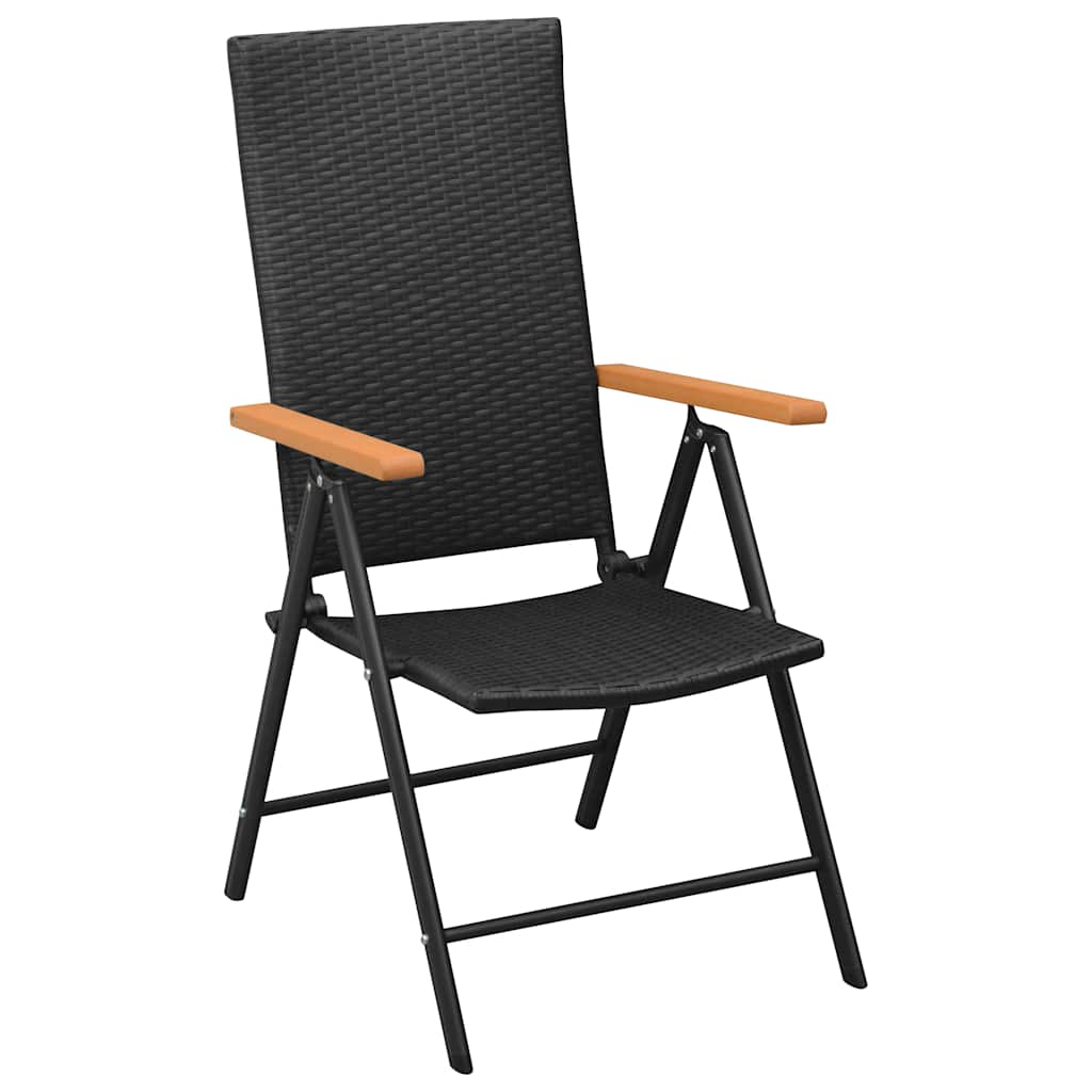 vidaXL Σετ Τραπεζαρίας Κήπου 3 Τεμαχίων Μαύρο και Καφέ