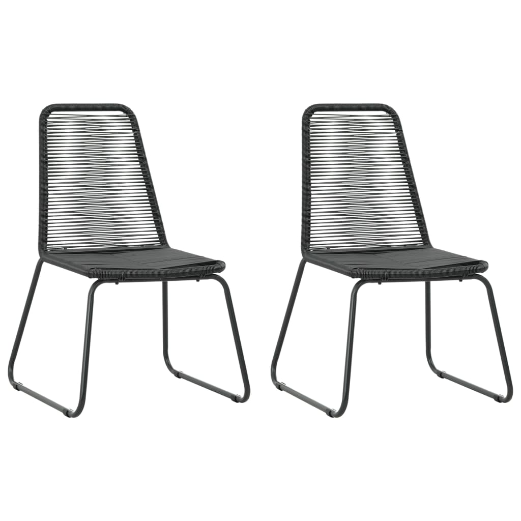 vidaXL Σετ Τραπεζαρίας Κήπου 3 τεμ. Μαύρο από Ρατάν PVC