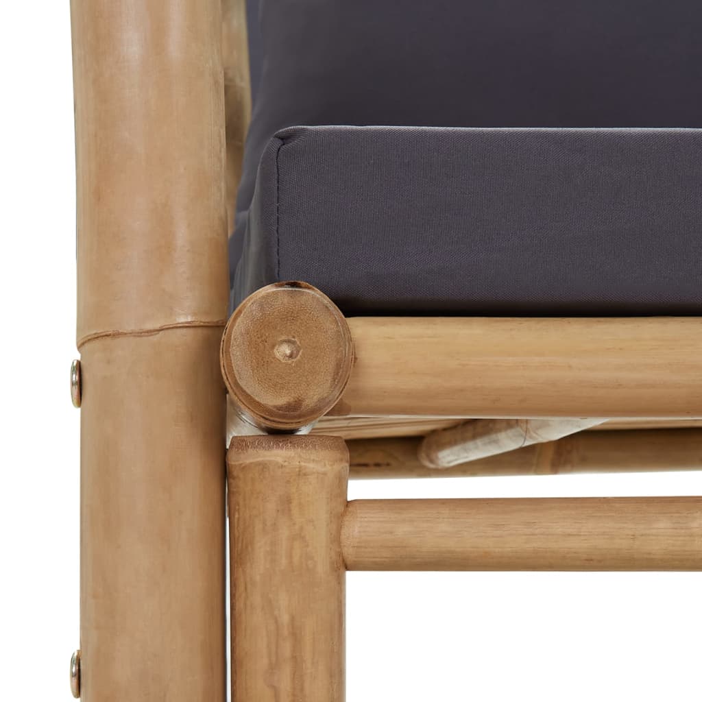 vidaXL Παγκάκι Κήπου 115 εκ. από Μπαμπού με Μαξιλάρια