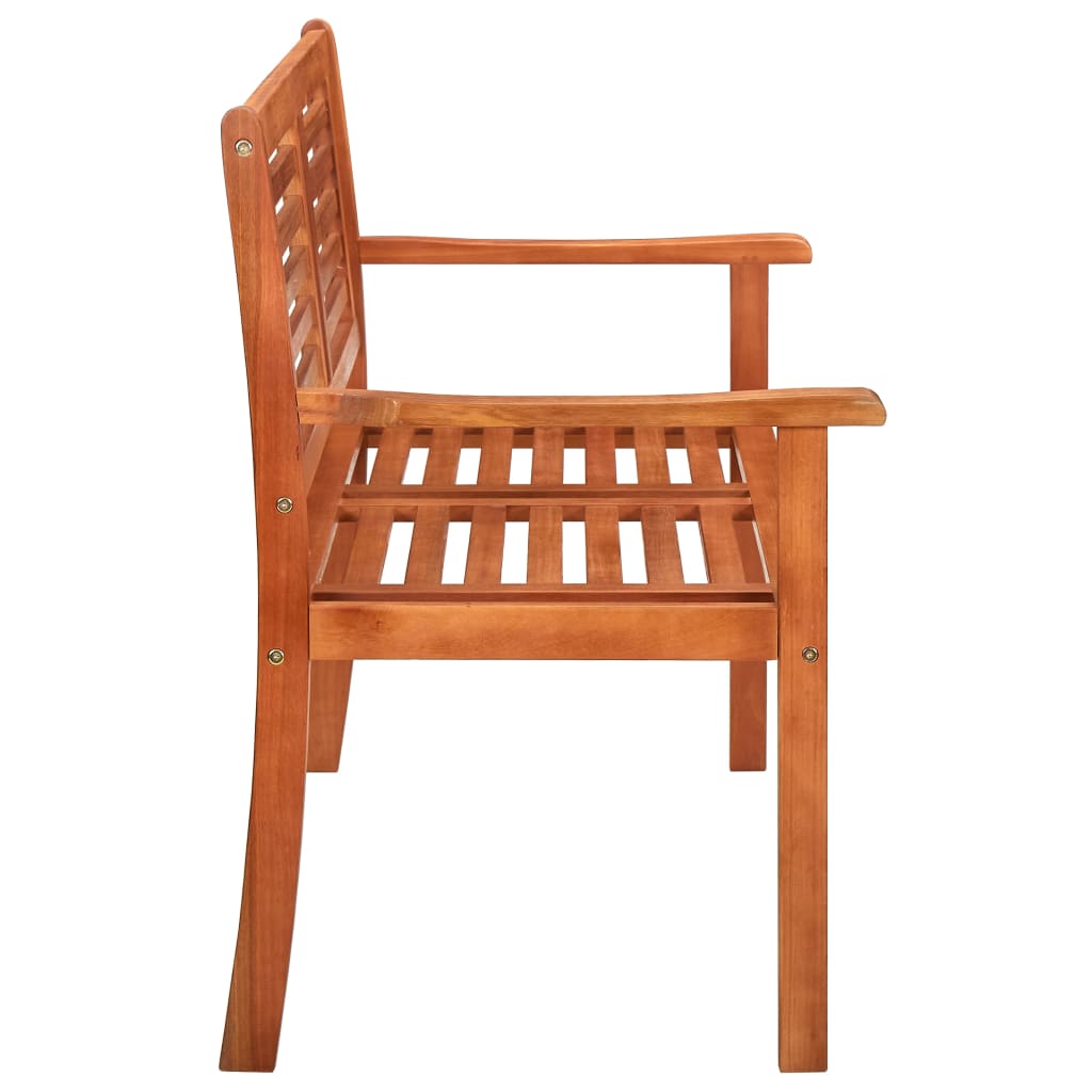 vidaXL Παγκάκι Κήπου Διθέσιο 120 εκ. Μασίφ Ξύλο Ευκαλύπτου με Μαξιλάρι