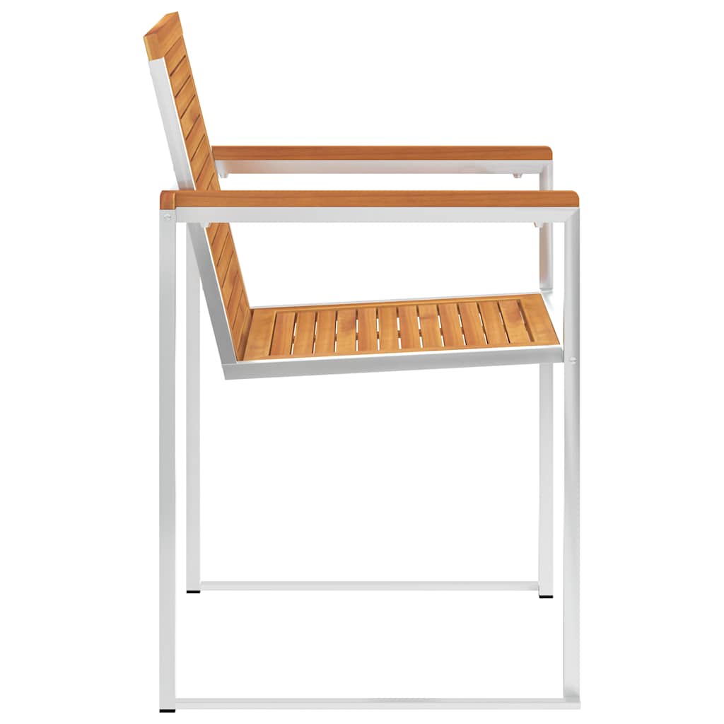 vidaXL Καρέκλες Κήπου με Μαξιλάρια 2 τεμ. Μασίφ Ξύλο Ακακίας/Ατσάλι