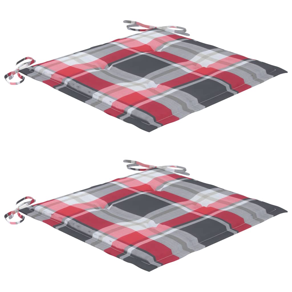 vidaXL Καρέκλες Κήπου 2 τεμ. από Μασίφ Ξύλο Teak/Ατσάλι με Μαξιλάρια