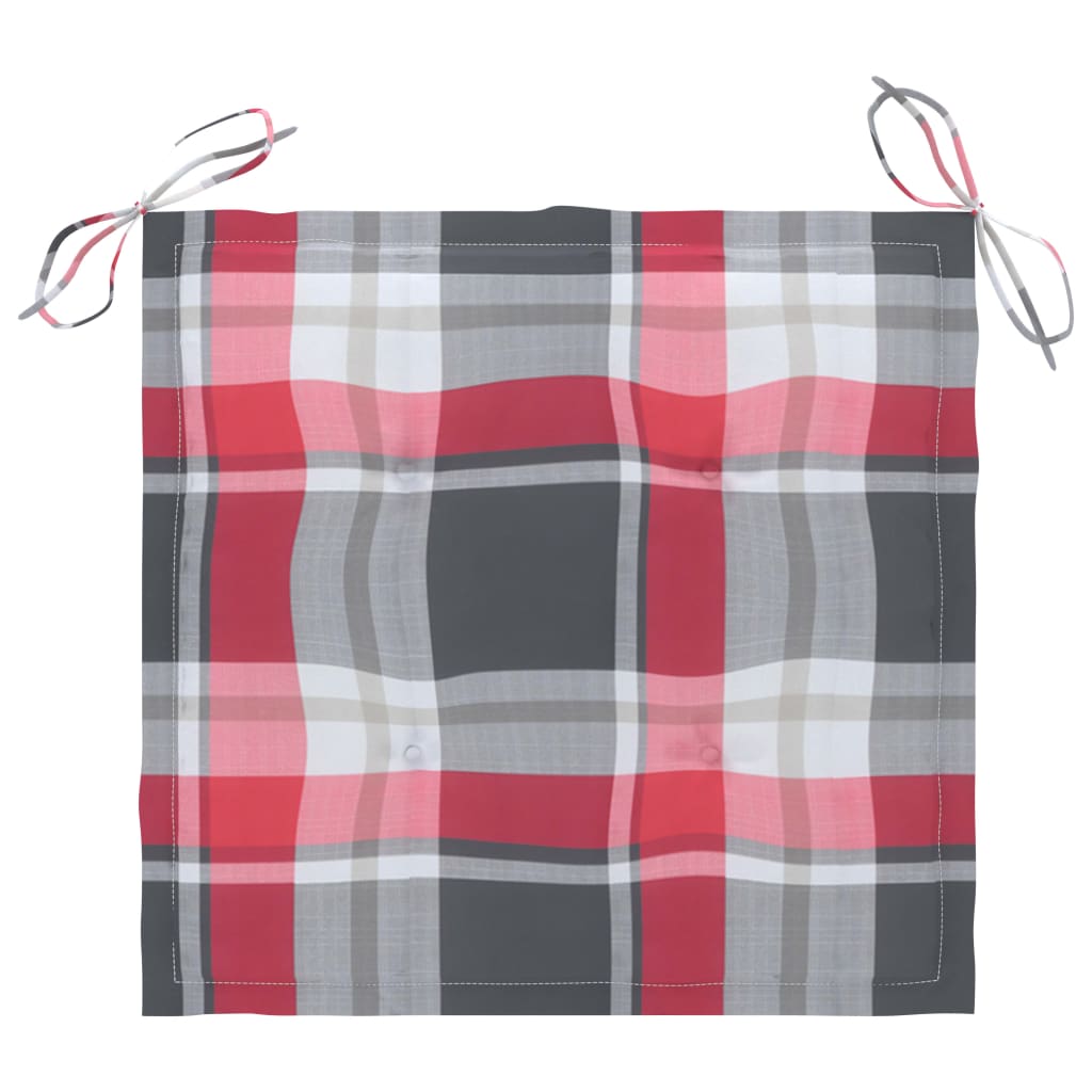 vidaXL Καρέκλες Κήπου 2 τεμ. από Μασίφ Ξύλο Teak/Ατσάλι με Μαξιλάρια