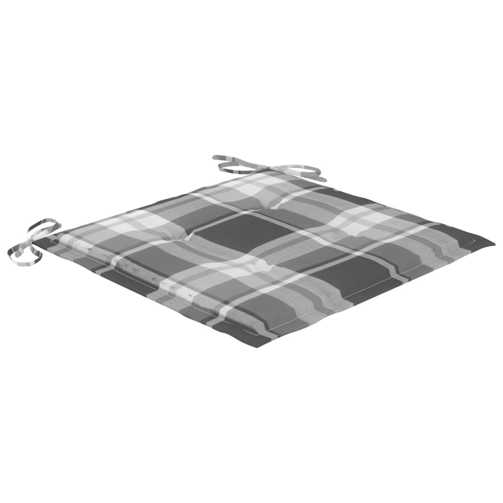 vidaXL Καρέκλες Κήπου 2 τεμ. από Μασίφ Ξύλο Teak/Ατσάλι με Μαξιλάρια