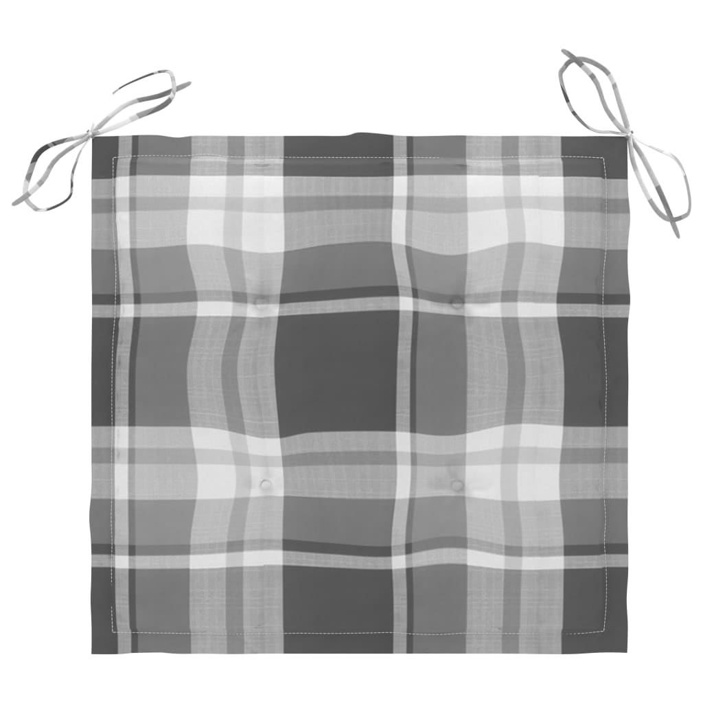 vidaXL Καρέκλες Κήπου 2 τεμ. από Μασίφ Ξύλο Teak/Ατσάλι με Μαξιλάρια