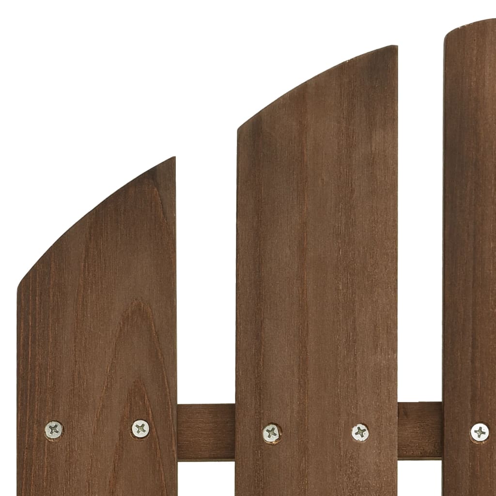 vidaXL Καρέκλα Κήπου Adirondack Διθέσια Καφέ Ξύλο Ελάτης & Υποπόδιο